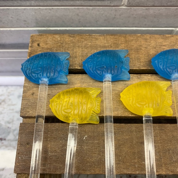 Set of Eight Nautical Fish Cocktail Stirs - Picture 2 of 4